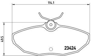 Bromsbeläggsats, Bakaxel, DAIMLER SUPER EIGHT, FORD USA THUNDERBIRD Cabriolet, JAGUAR S-TYPE II, XJ, LINCOLN LS, 1W4Z2200AA, 4W4Z2200AA,