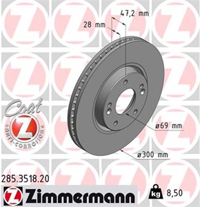 Bromsskiva, Framaxel, HYUNDAI,KIA, 51712-0Z000, 51712-2Y000, 517123K110, 51712-3K110, 51712-3K150, 517123K160, 51712-3K160, 51712-A0000,