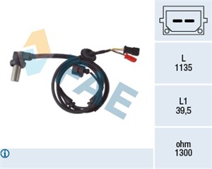 ABS-givare, Sensor, hjulvarvtal, Framaxel, AUDI A6 C4, A6 C5, A6 C5 Avant, 4B0 927 803, ALS-417