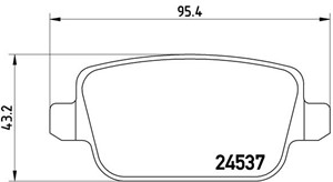 Bromsbeläggsats, Bakaxel, LAND ROVER FREELANDER 2, VOLVO S80 II, V70 III, V70 Skåp / kombi III, XC70 II, 30671576, 30794553, LR003657, L