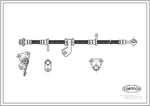 Bromsslang, framaxel höger, Höger, Vänster, HONDA,MG,ROVER, 46410ST3E01, 46410ST3E02, GBH90280, SHB100560