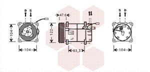 Kompressor, klimatanläggning, VOLVO 960, 960 Kombi, 6848095, 6848393, 8601550