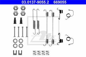 Tillbehörssats, bromsbackar, Bakaxel, CITROËN,PEUGEOT,RENAULT, 4308 34, 4315 14, 77 01 201 687, 94 04 308 348