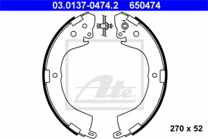Bromsbackar, sats, Bakaxel, MITSUBISHI DELICA / SPACE GEAR, L200, MN102639, MR178826