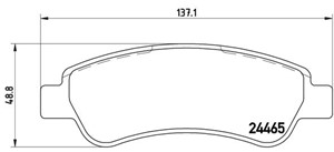Bromsbeläggsats, Bakaxel, CITROËN,FIAT,PEUGEOT, 1611140880, 1611457480, 425359, 425360, 425469, 71770028, 71773149, 77364016, E172302