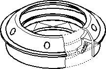 Oljepackningsring, differential, Vänster