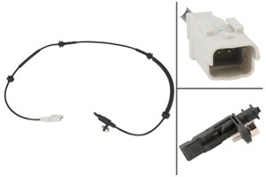 ABS-givare, Sensor, hjulvarvtal, Fram, höger eller vänster, PEUGEOT 607, 4545.H3, 9664727880