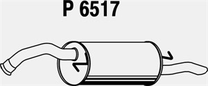 Bakre ljuddämpare, Bak, TOYOTA YARIS VERSO, 17430-21271