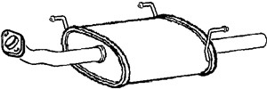 Bakre ljuddämpare, NISSAN ALMERA II, 20100BM520, 27060-97401, 27060-97401-000
