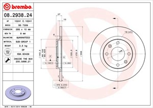 Bromsskiva, Framaxel, PEUGEOT 305 II, 305 Break II, 405 I, 405 II, 405 Break I, 405 Break II, 424688, 4246A9