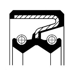 Oljepackningsring, differential, Framaxel, Utgång