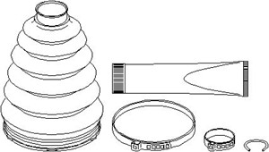 Dammskydd, drivaxel, På hjulsidan, framaxel höger, framaxel vänster, NISSAN,OPEL,RENAULT,VAUXHALL, 09111476, 4008 800 QAE, 44 03 476, 77