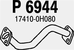 Avgasrör, Fram, TOYOTA AVENSIS, AVENSIS Kombi, AVENSIS Sedan, 17410-0H080