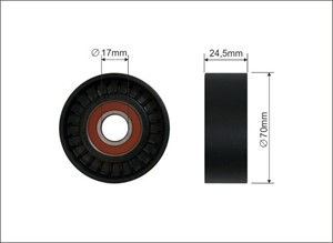Spännrulle, flerspårsrem, DAIHATSU CHARADE VIII, SUBARU TREZIA, TOYOTA AURIS, COROLLA Sedan, URBAN CRUISER, YARIS, 166200Y010, 16620-0Y0