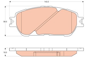 Bromsbeläggsats, Framaxel, LEXUS ES, 04465-33270