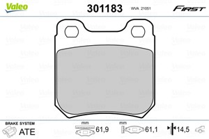 Bromsbeläggsats, Bakaxel, CHEVROLET,OPEL,SAAB,VAUXHALL, 1605006, 1605026, 1605031, 1605047, 1605687, 1605786, 1605799, 1605879, 1605883,