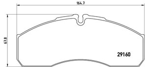 Bromsbeläggsats, Framaxel, IVECO,NISSAN,RENAULT,RENAULT TRUCKS, 2995632, 2996532, 41060MB625, 42536101, 42548192, 5001844748, 504093779