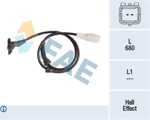 ABS-givare, Sensor, hjulvarvtal, Framaxel, CITROËN C4 I, C4 Coupé, C4 Sedan I, PEUGEOT 307, 307 Break, 307 CC, 307 SW, 4545 C1, 4545.C1,