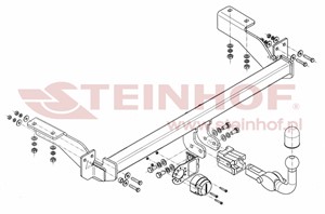 Dragkrok, Avtagbar, CITROËN C4 I, PEUGEOT 307, 308 I