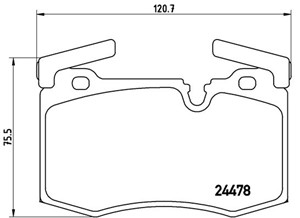 Bromsbeläggsats, Framaxel, MINI MINI, MINI Cabriolet, MINI CLUBMAN, MINI CLUBVAN, MINI Coupé, MINI Roadster, 34116778719, 34116784726, 3