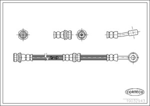 Bromsslang, Framaxel, SUBARU JUSTY II, 5158063BB0