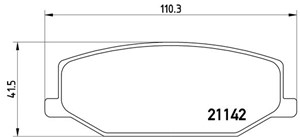 Bromsbeläggsats, Framaxel, SUZUKI, 1A013323Z, 1A073323Z, 1A123323Z, 1A123323ZA, 1V643328Z, 5511070A00, 5511070A00000, 5511080000, 551108