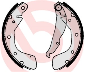 Bromsbackar, sats, Bakaxel, DAEWOO,OPEL,VAUXHALL, 1605042, 1605056, 1605812, 1605910, 1605929, 1605953, 90273255, 90399216, 90421797, 90