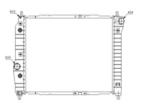 Kylare, motorkylning, CHEVROLET AVEO / KALOS Halvkombi, AVEO / KALOS Sedan, DAEWOO KALOS, KALOS Sedan, 42438330, 4251228090, 4351228090,