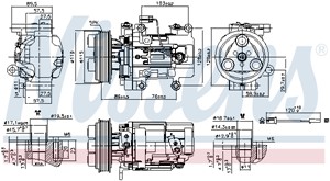 Kompressor, klimatanläggning, MAZDA 3, 3 Sedan, 5, CC2961450G, CC2961K00, CC2961K00A, CC2961K00B, CC2961K00D, CC2961K00E, H12A0BW4JZ, H1