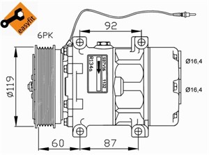 Kompressor, klimatanläggning, RENAULT, 7700866828, 7701499844, 8200234036