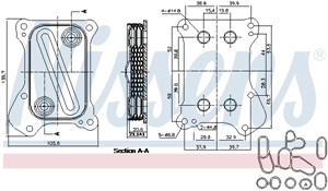 Oljekylare, motor, FIAT,FORD,LANCIA,OPEL,SUZUKI,VAUXHALL, 1539132, 1539133, 1549997, 1619837, 1619838, 1619839, 1651085E00, 16510-85E01,