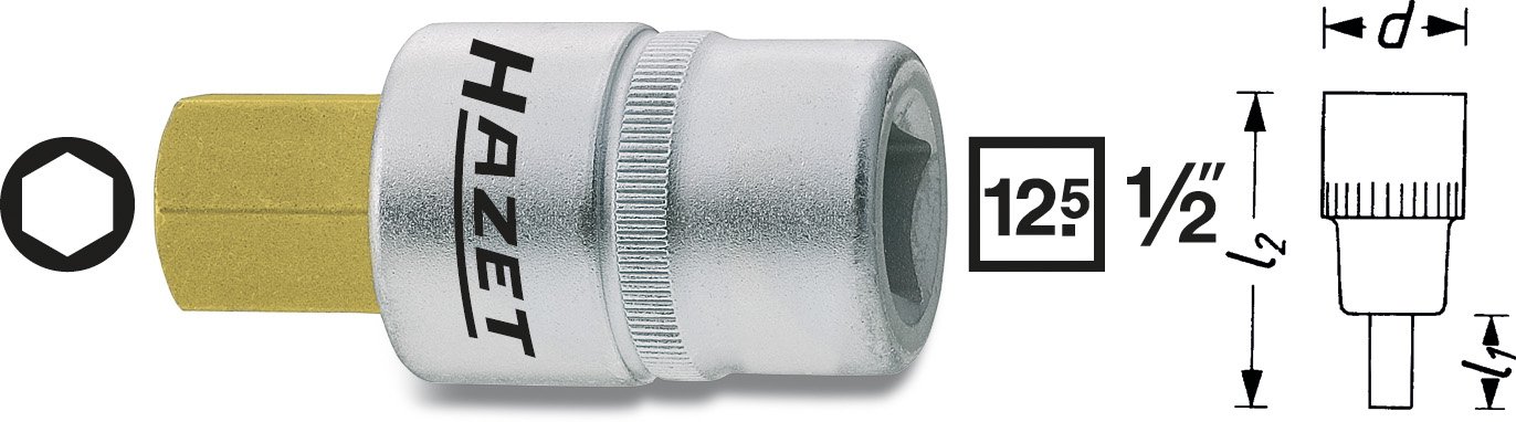 Hylsa 1/2" Insex 6mm