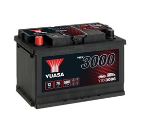 Yuasa Batteri 12V 76Ah 680A, passar många modeller, 28800-YZZBB, 28800YZZHD, 46227870, 51018465, 5600CY, 5600X8, CMF68R-DIN