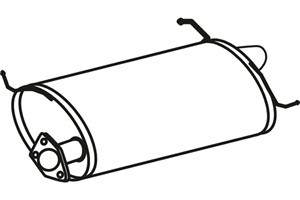 Bakre ljuddämpare, Bak, MITSUBISHI GRANDIS, MN110534
