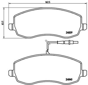Bromsbeläggsats, Framaxel, CITROËN C8, FIAT ULYSSE, LANCIA PHEDRA, PEUGEOT 807, 807 Van, 425394, 425395, 425495, 71773140, 77364821, E17