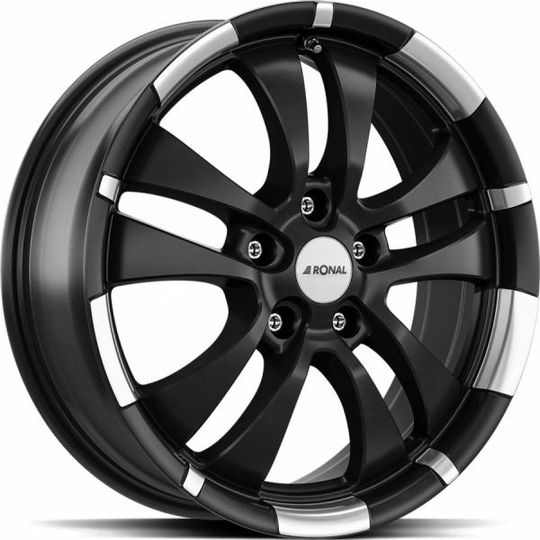 Ronal R59 Jet Black Matt Rim Lip Cut 6/15 4/100 ET45 B68