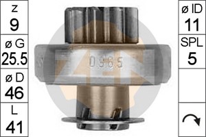 Frihjulsväxel, startmotor, ABARTH,ALFA ROMEO,FIAT,FORD,LANCIA