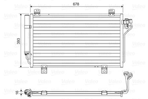 Kondensor, klimatanläggning, MAZDA 3, 3 Sedan, GHR161480, GHR1-61-480, GHR161480B, GHR1-61-480B
