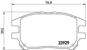 Bromsbeläggsats, Framaxel, LEXUS RX, 0446548040, 0446548050, 0446548120