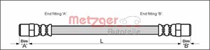 Bromsslang, Fram, Höger, Vänster, BMW,VOLVO, 1229347, 12293478, 3432 1 102 567, 3432 1 113 184, 3432 1 115 694, 3432 1 159 879