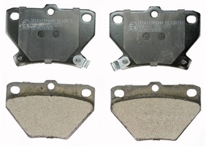 Bromsbeläggsats, Bakaxel, TOYOTA, 04466 20090, 04466 52010, 04466 52020, 04466 52030, 04466 52040, 04466 52050, 04466 52060, 0446620090,