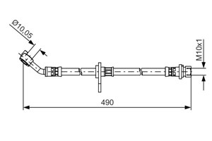 Bromsslang, Bakaxel höger, HONDA ACCORD VIII, ACCORD Kombi VIII, 01466-TA0-A00, 01466-TL0-G50