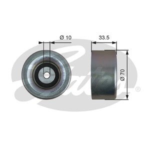 Styrrulle, drivrem, Mitt, Upptill, TOYOTA ALPHARD / VELLFIRE, 16604-0P010, 16604-0P011, 16604-31010, 16604-31020, 1660431030, 16604-3103