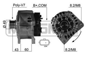 Generator, DACIA,RENAULT, 77 11 368 603, 77 11 368 619, 82 00 410 674, 82 00 667 611