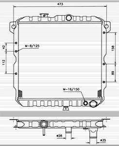 Kylare, motorkylning, MITSUBISHI CORDIA, TREDIA, MB221844