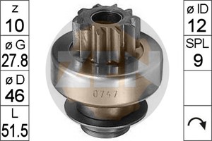 Frihjulsväxel, startmotor, CHEVROLET AVEO / KALOS Sedan, CRUZE, LACETTI, FIAT PANDA, TEMPRA S.W., UNO
