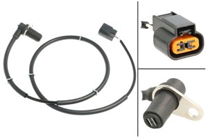 ABS-givare, Sensor, hjulvarvtal, framaxel vänster, MITSUBISHI PAJERO II, PAJERO III, PAJERO Canvas Top III, MR407268, MR569411