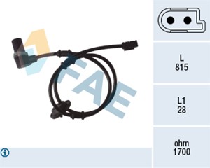 ABS-givare, Sensor, hjulvarvtal, Bakaxel höger, MERCEDES-BENZ E-KLASS [W210], E-KLASS T-Model [S210], 210 540 07 17, 210 540 10 17, A 21