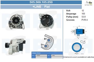 Generator, ABARTH,ALFA ROMEO,FIAT,FORD,LANCIA, 1719535, 51727333, 51859044, 52003538, 71799093, BS5110346AA