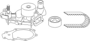 Kamremskit med vattenpump, NISSAN,RENAULT, 2101 000 Q0LS, 7701 478 924S